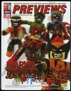 MAY 2007 PREVIEWS MAGAZINE, MARVEL ZOMBIES MINIMATES, TOP COW FIRST BORN - Picture 1 of 2