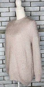 ☆ Charlotte Russe Junior's Long Sleeve Shaggy Knit Sweater Medium Mauve Oversize - Picture 1 of 10