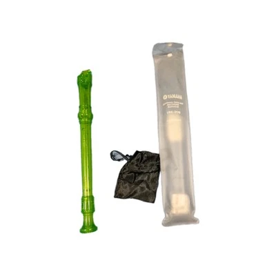 Yamaha Model YRS-20B Soprano Recorder Child Music Instrument with Pouch, Green - Image 1 of 2