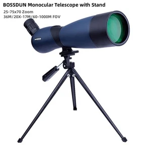 BOSSDUN Monocular Telescope 25-75x70 Zoom w/Tripod Stand for Bird Watching -hot - Picture 1 of 6