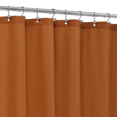 Forro de cortina de ducha de tela naranja quemado impermeable - coágulo suave calidad hotelera... Foto 1 de 4