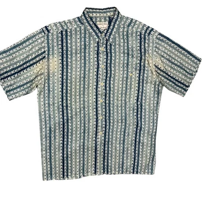 Burma Bibas for Neiman Marcus 100% Silk Shirt Short Sleeve Button Up XL - Image 1 of 4