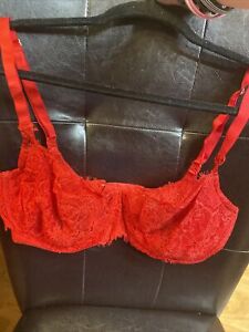 Victoria Secret Bra 36DDD Dream Angels Push Up Without Padding Red Underwired