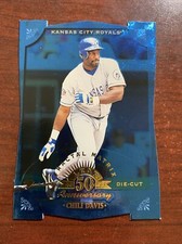 Chili Davis 1998 Leaf Fractal Matrix Blue Diamond Axis Die Cut #’D 33/50 #40