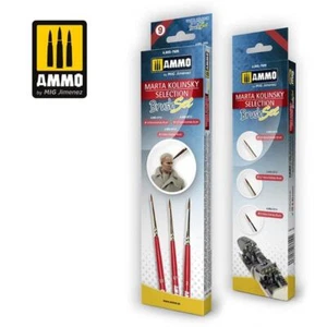 Ammo Marta Kolinsky Selection Brush Set3 PACK, #AMIG7609 - Picture 1 of 1