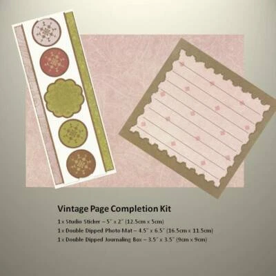 Creative Memories - DOUBLE DIPPED - Page Completion Kit - VINTAGE