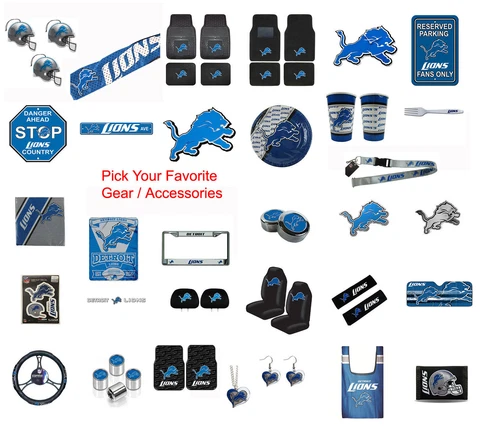 Brand New NFL Detroit Lions Pick Your Gear / Accessories Official Licensed Cover