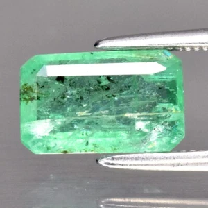 💎 1.71ct 9.3x5.8mm Octagon Green Emerald - Zambia Gemstone - Imagen 1 de 4