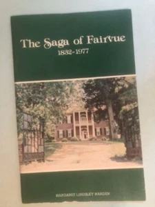Saga of Fairvue 1832-1977 book; Sumner County Gallatin TN; signed by author - Imagen 1 de 7