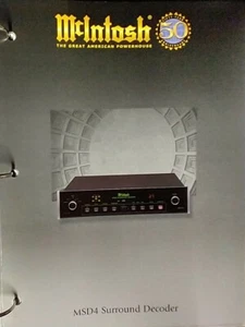 RARE McIntosh 1999 50TH ANNIVERSARY MSD4 SURROUND DECODER 4 PAGE BROCHURE - Picture 1 of 2