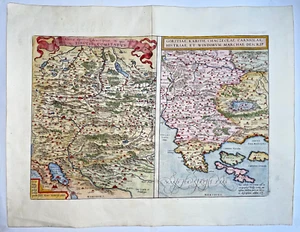 TIROL- ESLOVENIA CROACIA 1579 ABRAHAM ORTELIO GRAN MAPA ANTIGUO SIGLO XVI - Imagen 1 de 12