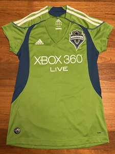 Adidas ClimaCool 2009 Seattle Sounders FC Jersey Green/Blue Womens M - Picture 1 of 10