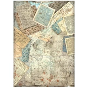 PAPEL ARROZ STAMPERIA A4 - ALTEREGO - LETRAS FONDO - Decoupage - Imagen 1 de 1