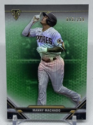 Manny Machado 2021 Topps Triple Threads Green Parallel SP 095/259 #9 Padres - Image 1 of 3