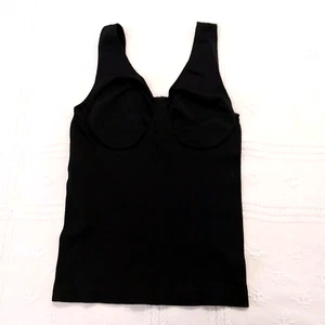 Women's Shapewear Tank Top with Non-padded Underwire Bra 1X Black #B071 - Picture 1 of 3