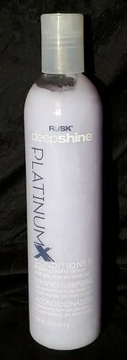Acondicionador "Rusk Deep Shine PlatinumX" Iluminador Boost Cabello Rubio Gris 12oz Foto 1 de 4