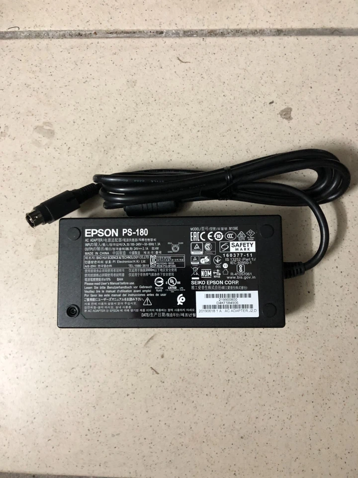 ALIMENTATORE STAMPANTE FISCALE EPSON FP90III RT PS-180 ORGINALE 24V 2.1A 50.4W - Immagine 1 di 1