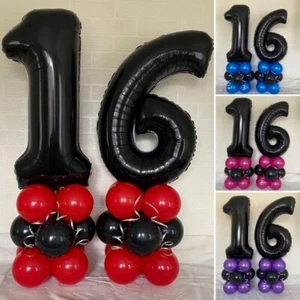 ALTER 16 - BALLON TISCHDEKO DISPLAY - 16. GEBURTSTAG - KEIN HELIUM NÖTIG - Bild 1 von 2