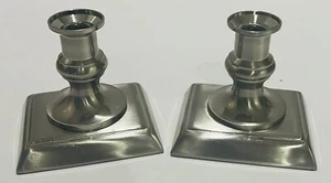 Pair Stainless Taper Candle Holder / Candlestick Holders - Picture 1 of 4