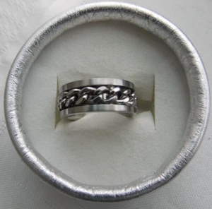 Edelstahl Kettenglied Ring Größe 6 #ST166 - Bild 1 von 7