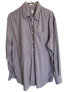 Peter Millar Men’s Dress Shirt Long Sleeve Size XL Plaid 100% Cotton Button Down - Picture 1 of 7