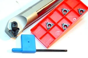 1x Gewinde- Bohrstange D25mm + 5x  16IR- ISo-2,5  Vollprofil  für Stahl und VA - Picture 1 of 3