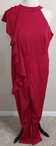 *NEW* Womens Large Maroon Sleeveless Pants Romper #710 - Picture 1 of 2