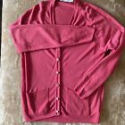 Holmewood Pure New Wool  Lambwool Coral  Button Up Cardigan Size S 10/12