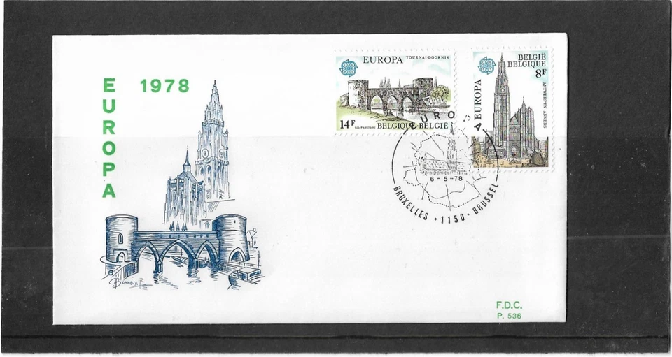 BELGIUM "EUROPA" 1978 UN-ADDRESSED ILLUSTRATED FIRST DAY COVER - Image 1 of 1