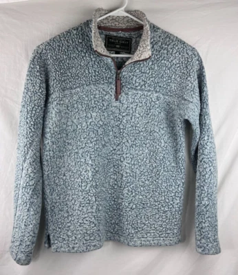 Женский флисовый пуловер True Grit на молнии 1/4 /серый синий / маленький - Изображение 1 из 4