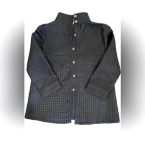 Chaqueta Buru Negra Para Mujer Pequeña Lujo Matrix Moderna Boho Goth Core Elegante - Imagen 1 de 2