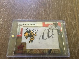 2007 Leaf Rookies & Stars Longevity College Calvin Johnson  Auto Logo Rc 2/5