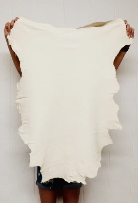 WHITE OIL TANNED BUCKSKIN Leather Hide for Native Crafts Clothing Bags Costumes - Image 1 of 2