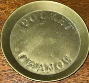 Lowell Sigmund Vintage Brass Pocket Change Coin Tray 4.25” Dia. California USA - Picture 1 of 8