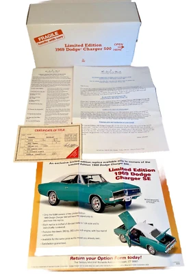 Dodge Charger 500 1969 Danbury como nuevo edición limitada de 5000 fundido a presión 1:24 (B251) Foto 1 de 4