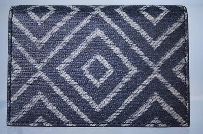 Nueva Cartera Salvatore Ferragamo Para Hombre Doble Plegable Soporte CC Cuero Azul Foto 1 de 4