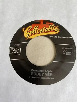 Bobby Vee 45 Beautiful People / Sharing You NEW reissue unplayed vinyl - Image 1 of 3