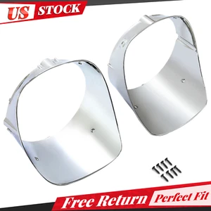 Chrome Headlight Light Bezels W/Screws For Chevrolet Camaro Z28 1978-1981 New - Picture 1 of 13