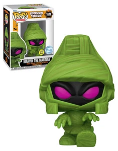 Funko POP! Animation Looney Tunes #1674 Marvin The Martian (As Mummy, Glows In  - Picture 1 of 4