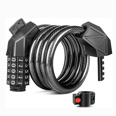 HEAVY DUTY STRONG MOTORCYCLE MOTORBIKE BIKE SECURITY CHAIN AND PADLOCK LOCK - Image 1 of 4