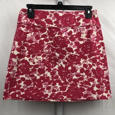 J Crew карандаш юбка женщин 2 розовый цветочный эластичной 100% хлопок юбка стороны молнии - Изображение 1 из 4