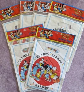 Vintage Disney Mickey Mouse Minnie Donald Goofy Party Favor Goodie Loot Bags - Picture 1 of 3