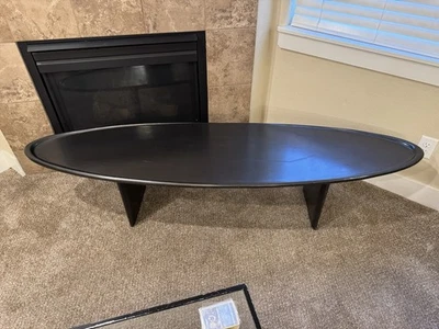 Mesa de centro tabla de surf widdicomb diseñada por T.H. Robsjohn Gibbings MCM Foto 1 de 4