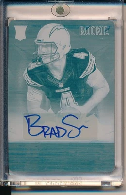 2013 Panini Black Brad Sorensen 1/1 AUTO AUTOGRAPH PRINTING PLATE #112  - Image 1 of 2