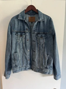 Lucky Brand Herren Jacke mittelblau Baumwollmischung Knopfleiste Denim Trucker Fit - Bild 1 von 10