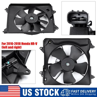 AC Condenser and Radiator Cooling Fan Assembly For 2016 2017 2018 Honda HR-V ` Foto 1 de 4