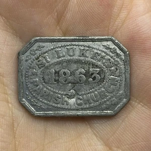 ST LUKE’S PARISH CHURCH - COMMUNION TOKEN - 1863 - Imagen 1 de 4