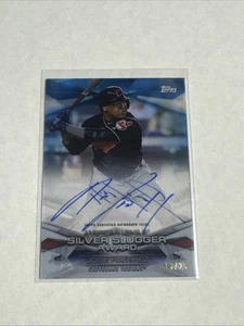 2018 Topps Silver Slugger Jose Ramirez 16/25 ON CARD DOUBLE AUTO ERROR #MLBAA-JR - Picture 1 of 2