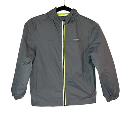 Chaqueta cortavientos gris forrada de vellón niebla London para niño talla 7 (A002) Foto 1 de 4