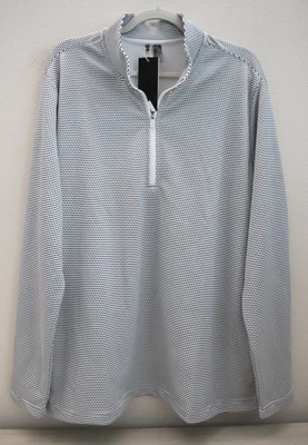 Adidas Golf JL5260 Men Sz XL White Standard Performance Printed 1/4-Zip Pullover - Image 1 of 4